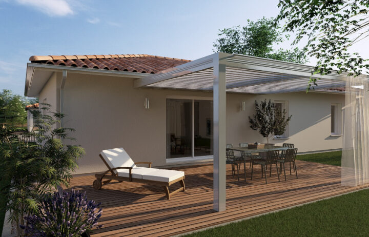 votre maison de 100m2 sur un terrain de 573m2 sur la commune de Le Porge au prix de 335000€ avec Alpha Constructions